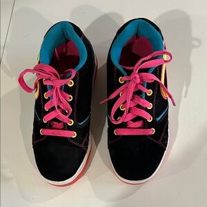 Heelys Kids Black Sneakers with Pink Accents